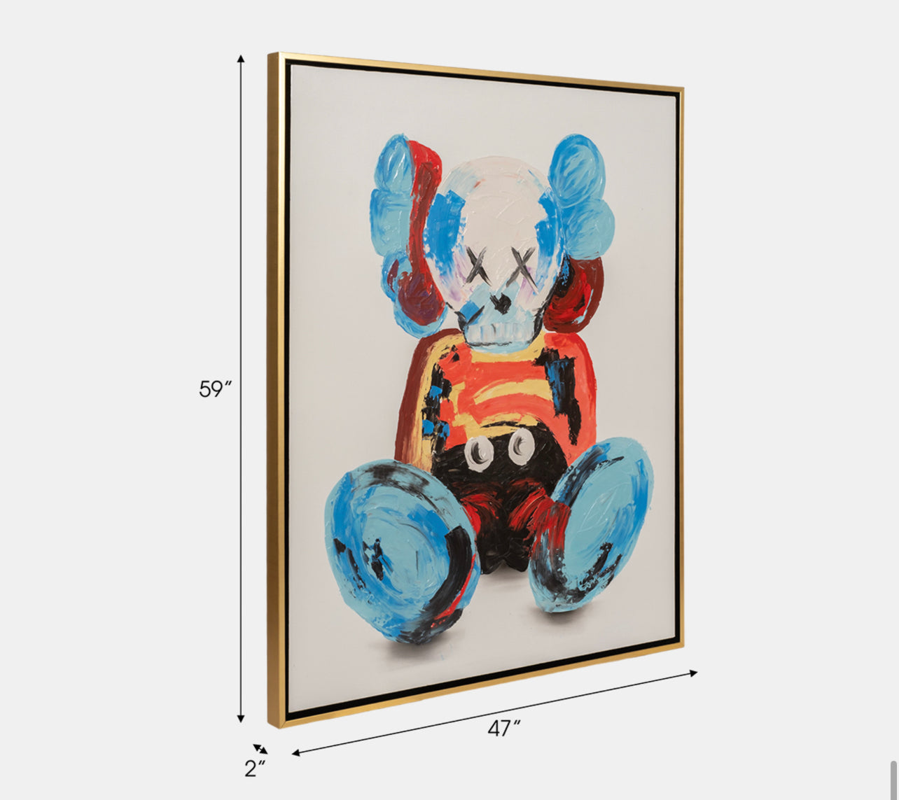Hand Painted Gold framed Wall art 47X59