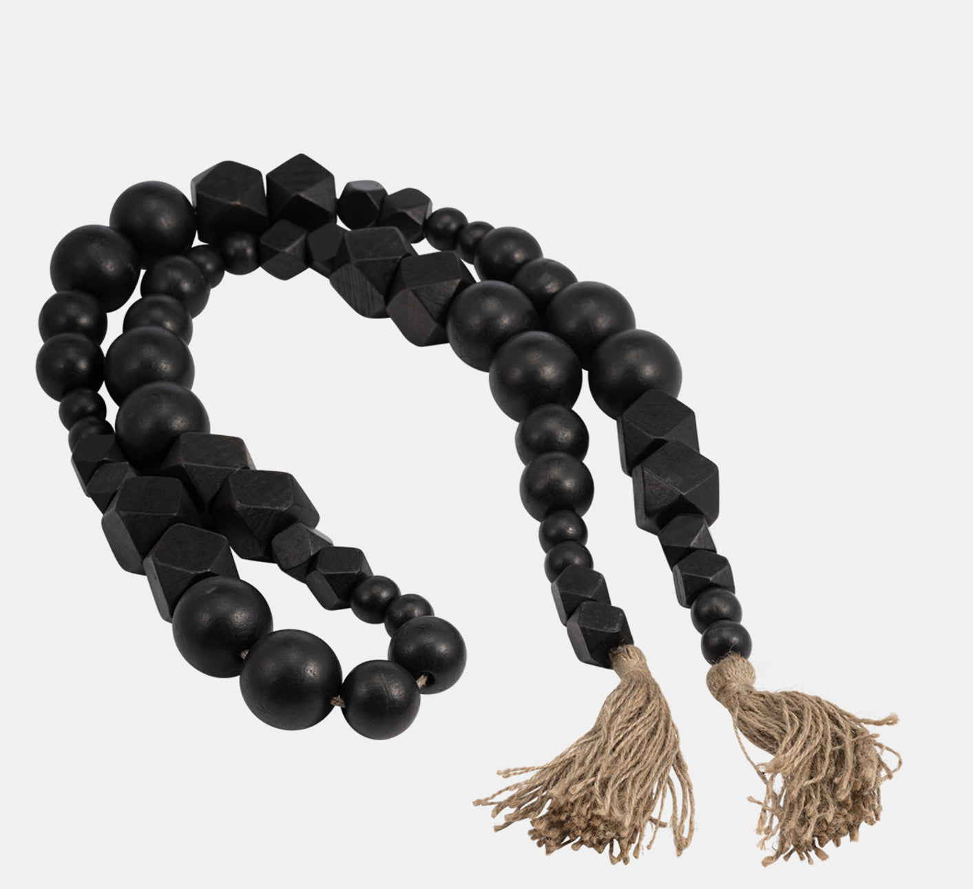 Wood decor garland beads