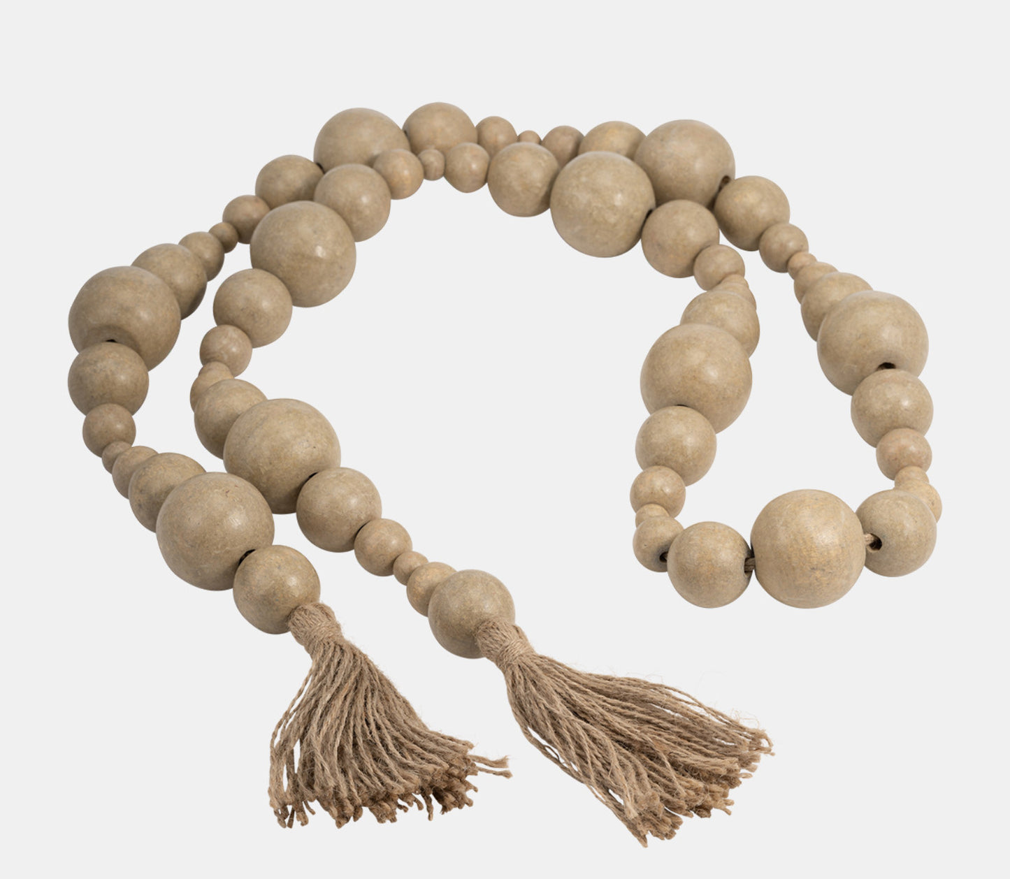 Wood decor garland beads