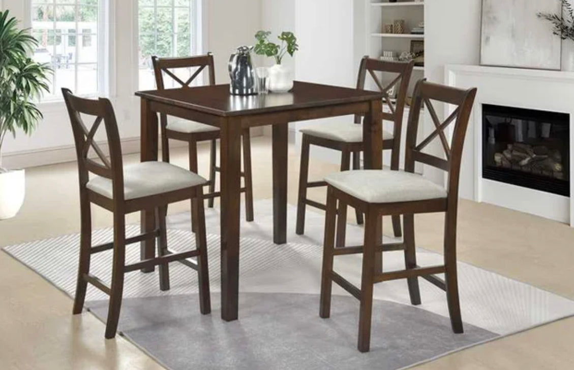 Phoenix Pub dining table + 4 chairs set UH Moderate
