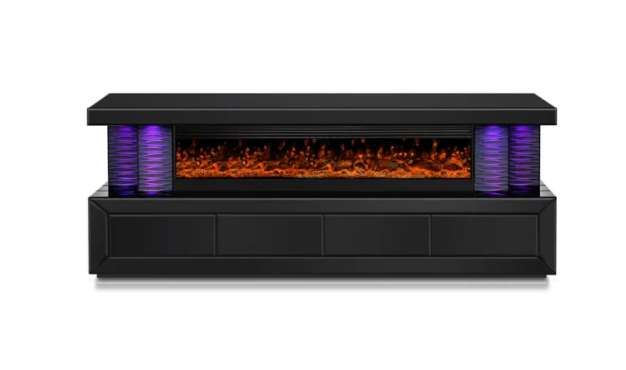 Cairo TV Stand with fireplace & Bluetooth UH Moderate