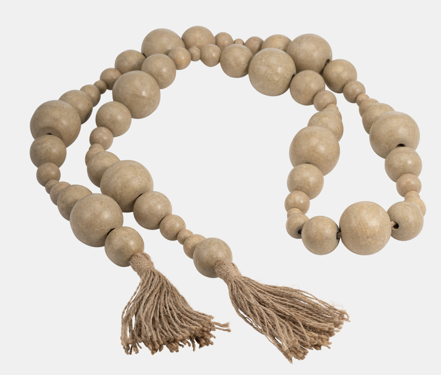 Wood decor garland beads