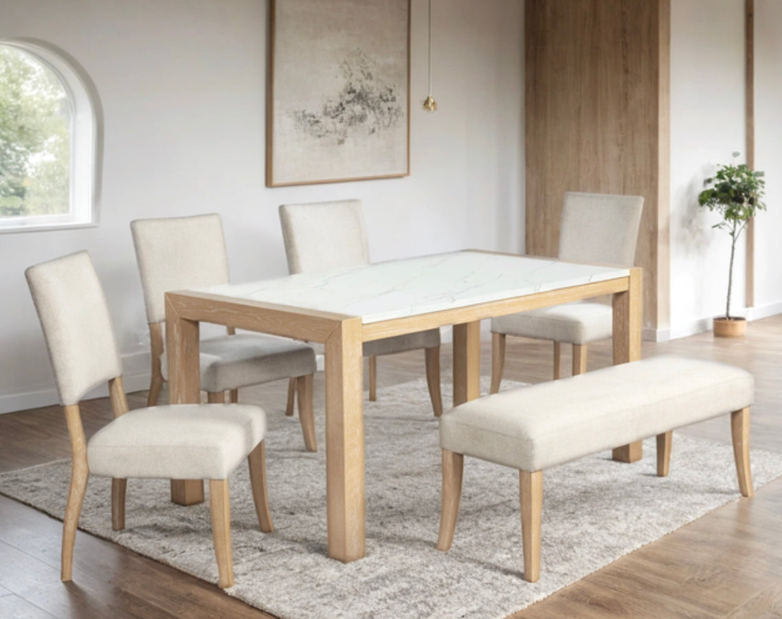 Madison Dining Table Plus Chairs & bench set UH Moderate