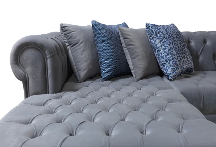 Luisa Velvet Double Chaise Sectional UH Moderate Coll. SALE