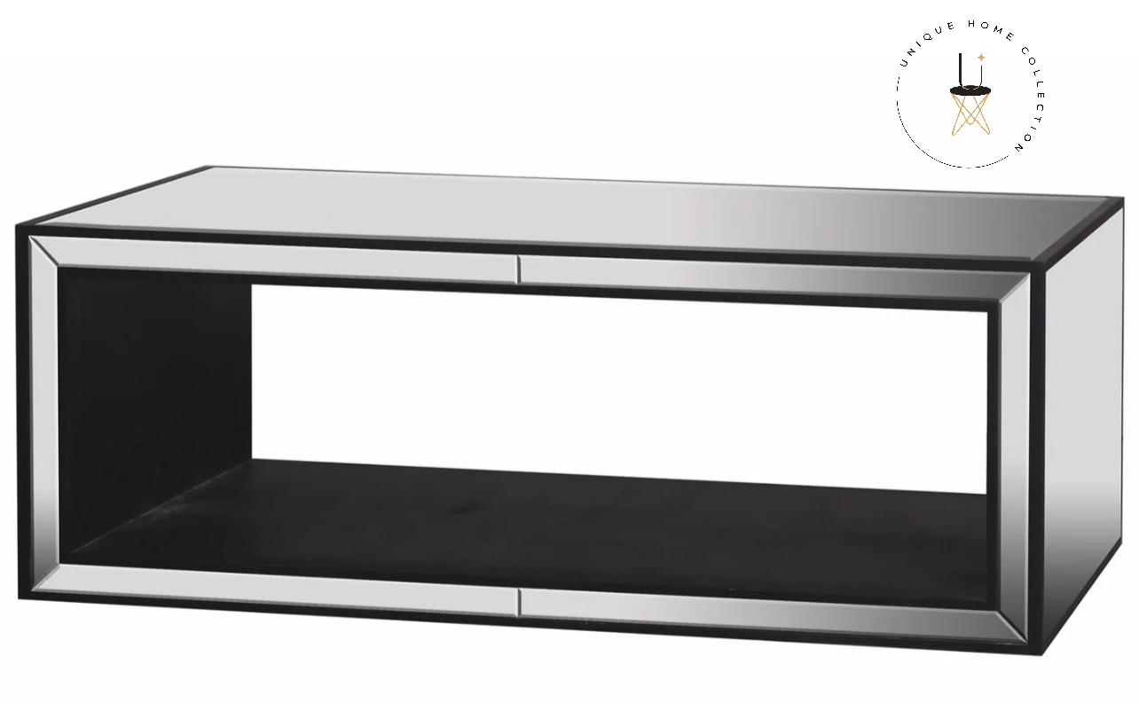 Gina Glass Beveled mirror coffee table