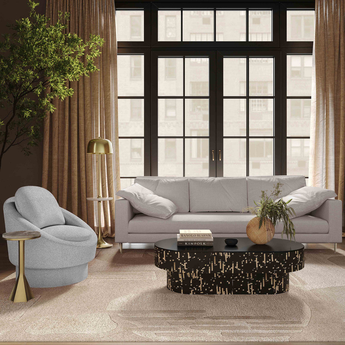 Saylon Boucle Lounge Chair 2 Colors Available