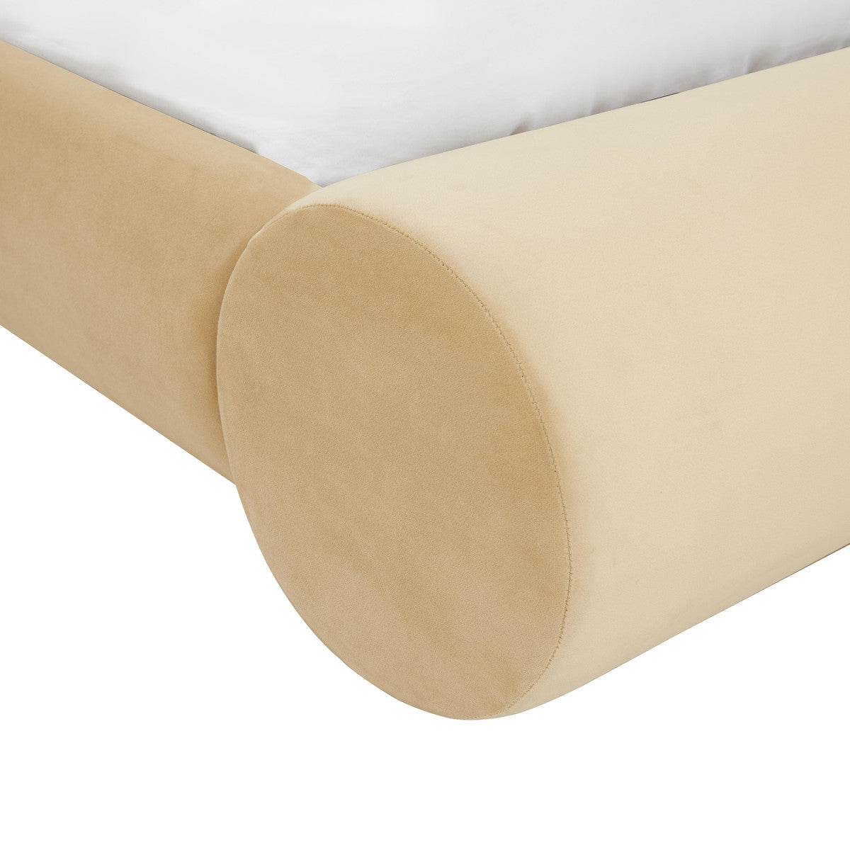 Wilma Champagne Velvet Bed QUEEN