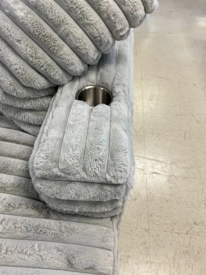 Cozy Oversized Corduroy Sectional with Cup Holders UH Moderate Coll.