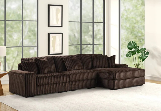 Sam Chocolate 3 Piece Sectional UH Moderate SALE