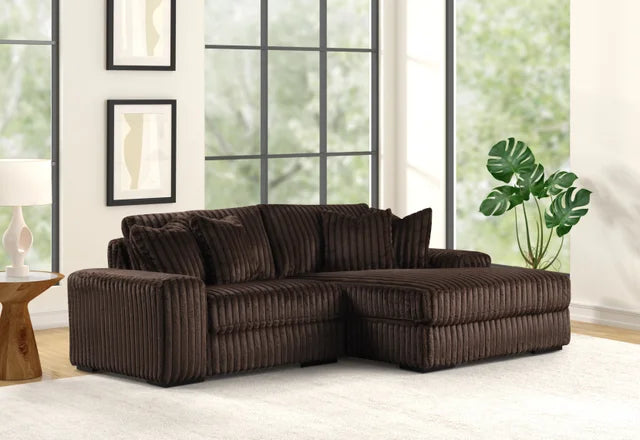 Sam Chocolate 2 Piece Sectional UH Moderate SALE