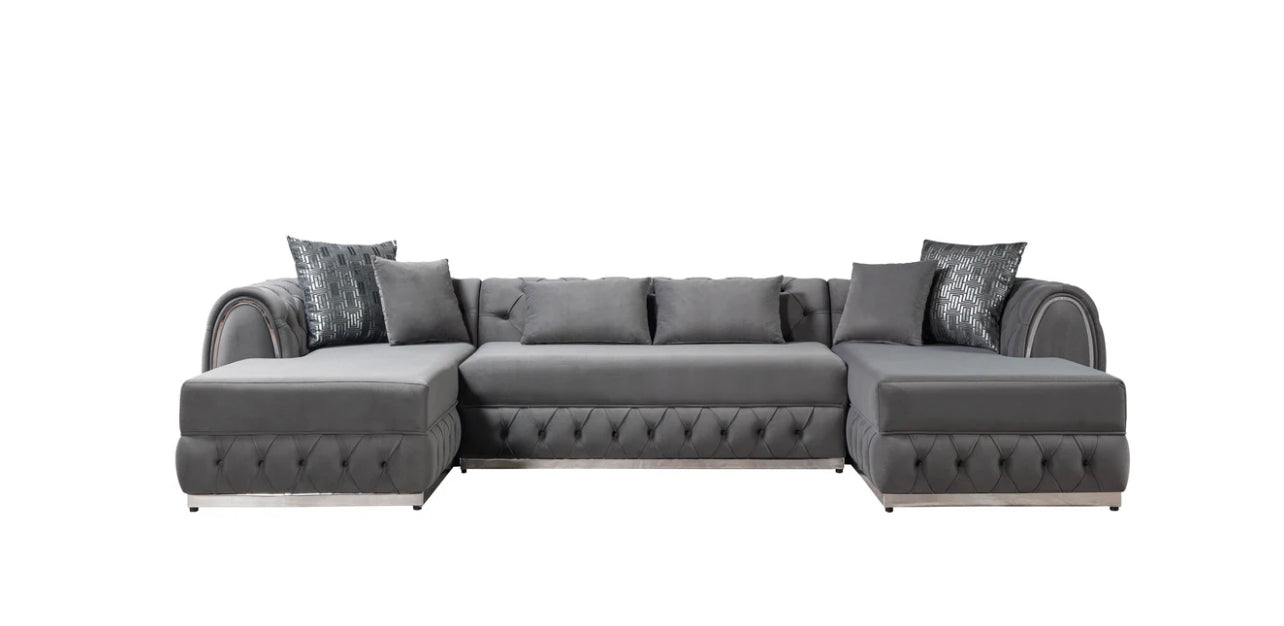 Jasmine double chaise velvet sectional SALE