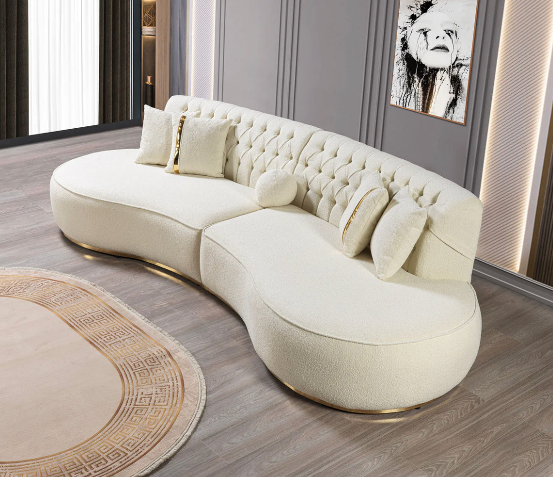 Elle Curved Sectional Uh Moderate SALE