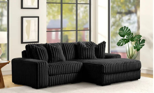 Simon 2 Piece Corduroy sectional UH Moderate SALE