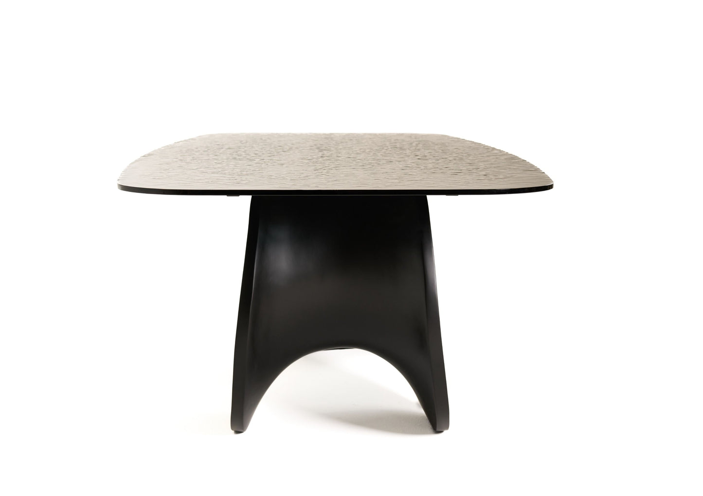 Jupiter Modern Grey wave glass black dining table