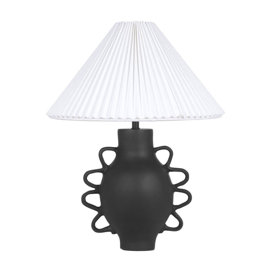 Tatta Black Pleated Table Lamp