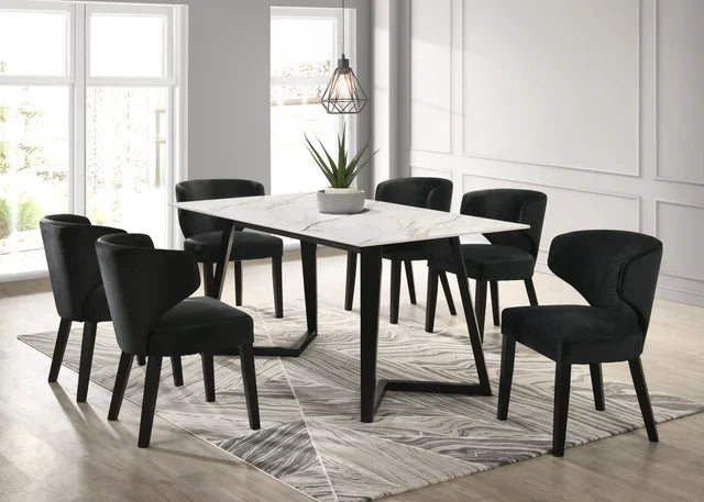 Haley Dining table and 6 chairs set UH Moderate SALE