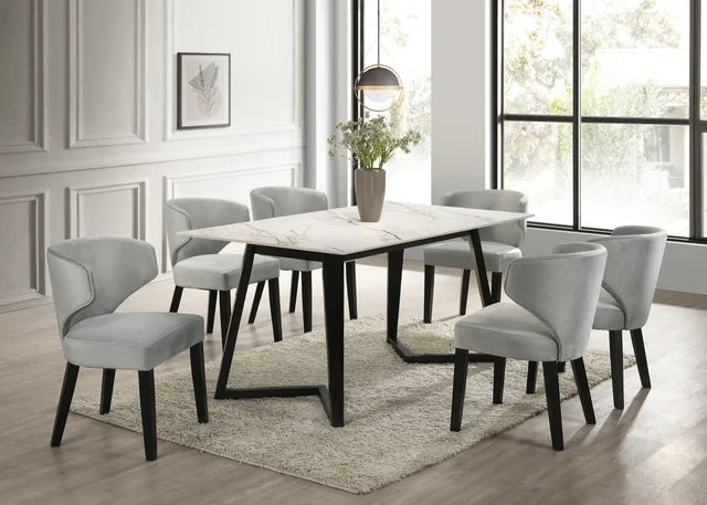 Haley Dining table and 6 chairs set UH Moderate SALE