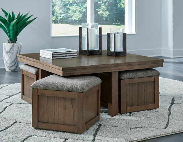 Jackson Cocktail Table with stools UH Moderate