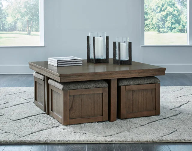 Jackson Cocktail Table with stools UH Moderate